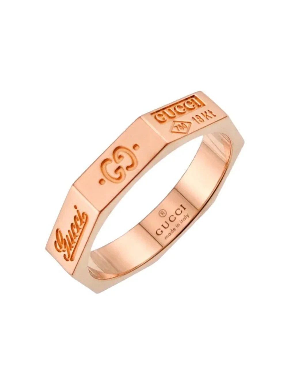 Gucci Octagonal Ring 18k PG Pink Gold